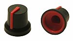 RS PRO 16.2mm Black Potentiometer Knob for 6mm Shaft D Shaped
