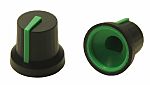 RS PRO 16.2mm Black Potentiometer Knob for 6mm Shaft D Shaped