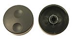 RS PRO 38.6mm Black Potentiometer Knob for 6mm Shaft Splined
