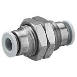 EMERSON – AVENTICS QR1-S-MSM Series Bulkhead, Push In 6 mm to Push In 6 mm, Push-in Connection Style, R412005419