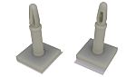 14.3mm High Nylon 66 PCB Support for 3.18mm PCB Hole, 12.7 x 12.7mm Base