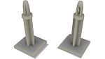 12.7mm High Nylon 66 PCB Support for 4mm PCB Hole, 17.8 x 17.8mm Base