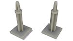 15.9mm High Nylon 66 PCB Support for 4mm PCB Hole, 17.8 x 17.8mm Base