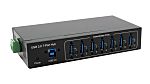 Exsys 7 Port USB 3.2  Hub, USB Bus Powered, 158 x 80 x 32mm