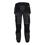 Sterling Safety Wear Albany Black, Grey Trousers Lightweight, Stretchy Slim Fit, Size 30 in 30in W 31in L