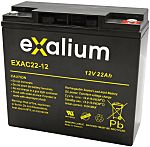 Exalium 12V M5 Sealed Lead Acid Battery, 22Ah