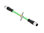 MolexBrad Micro-Change, 10m, Green M12 to Male M12 Male, Terminated