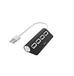 Hama 4 Port USB 2.0 USB A USB C Hub, USB Powered, 8.9 x 3.8 x 2.2cm