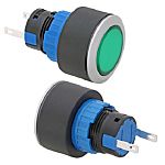 RS PRO Green Panel Mount Indicator, 24V, 22mm Mounting Hole Size, Pin Terminal Termination, IP65