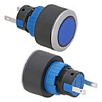 RS PRO Blue Panel Mount Indicator, 24V, 22mm Mounting Hole Size, Pin Terminal Termination, IP65