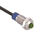 RS PRO Green Panel Mount Indicator, 24V, 8mm Mounting Hole Size, IP67
