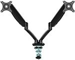 RS PRO Desk & Grommet Clamp Mounting Monitor Arm for 2 x Screen, 27in Screen Size