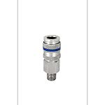 RS PRO Aluminium, Brass, Steel Female Pneumatic Quick Connect Coupling, 10mm Hose Barb