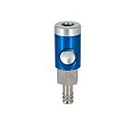 RS PRO Aluminium, Brass, Steel Female Pneumatic Quick Connect Coupling, 10mm Hose Barb