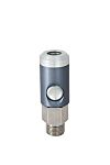 RS PRO Aluminium, Brass Male Pneumatic Quick Connect Coupling, G 3/8 Male Threaded