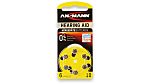 Ansmann A10 Button Batteries, 1.45V, 5.8mm Diameter