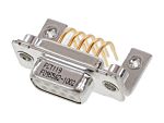 FCT from Molex FCT 9 Way Right Angle Panel Mount D-sub Connector Socket, 2.84mm Pitch, with Thread-In