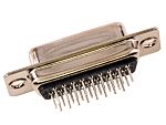 FCT from Molex FCT 26 Way Panel Mount D-sub Connector Socket, 1.98mm Pitch, with Flange