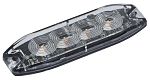 RS PRO Clear Flashing Beacon, 10 → 30V, Screw Mount, LED Bulb, IP69K