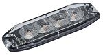 RS PRO Clear Flashing Beacon, 10 → 30V, Screw Mount, LED Bulb, IP69K