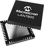 Microchip LAN7800T-I/Y9X, Ethernet Transceiver, 1000Mbps, USB, 1.8 → 3.3 V, 48-Pin SQFN