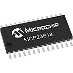 Vstupně-výstupní expandér MCP23S18T-E/MJ SPI 18pinový, QFN