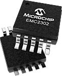 Microchip EMC2302 Series Temperature Sensor, PWM Output, Surface Mount, Serial-4 Wire, 0.5%, 8 Pins