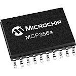Microchip, Quad 24 bit- ADC 153.6ksps, 20-Pin TSSOP