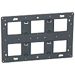 Legrand 080266 Grey Matte Metal Back Boxes, IP20, Flush Mount Mount, 6 Gangs, 2 x 6.2 x 8mm