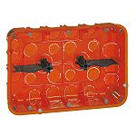 Legrand 080126 Orange Matte Plastic Back Boxes, IP20, Wall Mount, 2 Gangs, 213 x 142mm
