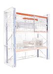 Manorga Galvanised Sheet Steel Storage Rack System Shelving System