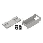 Pouzdro pro lištu DIN Ohnivzdorný ABS, 90 x 36 x 33.5mm Souprava kolejnice DIN