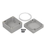 RS PRO Light Grey ABS General Purpose Enclosure, IP65, Light Grey Lid, 75 x 75 x 45mm