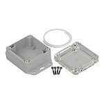 RS PRO Light Grey ABS General Purpose Enclosure, IP65, Transparent Lid, 75 x 75 x 45mm