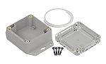 RS PRO Light Grey Polycarbonate General Purpose Enclosure, IP65, Transparent Lid, 75 x 75 x 45mm