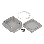 RS PRO Light Grey ABS General Purpose Enclosure, IP65, Light Grey Lid, 90 x 90 x 45mm