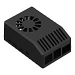 RS PRO Black ABS General Purpose Enclosure, Black Lid, 94.5 x 62 x 40mm