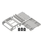 Pouzdro pro lištu DIN Ohnivzdorný ABS, 89.2 x 89.75 x 32mm Skříň DIN