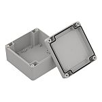 RS PRO Light Grey ABS General Purpose Enclosure, IP67, Light Grey Lid, 105 x 105 x 60mm