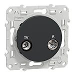 Anthracite Male Socket, Flush Mount