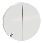 Schneider Electric White Push Button Cap for Use with Double Switch And Push-Button, 51 x 8.5mm