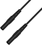 RS PRO Test Leads, 2.5A, 50V, Black, 100cm Lead Length