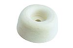 Guitel Hervieu White Rubber Bumper Door Stop, 25mm Diameter, 12mm Long