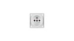 Berker 961 White Plug Socket, 16A, Type E - French