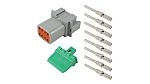 Deutsch, DT Automotive Connector Plug Grey Wire Mount 8 Way DT04-08PA-KIT