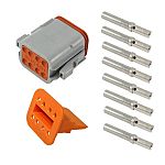 Deutsch, DT Automotive Connector Receptacle Grey Wire Mount 8 Way DT06-08SA-KIT