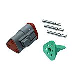 Deutsch, DT Automotive Connector Receptacle Grey Wire Mount 3 Way DT06-3S-KIT