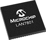 Microchip LAN7801-I/9JX, USB to Ethernet Controller, 1000Mbps RGMII, USB, 3.3 V, 64-Pin VQFN