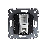 Schneider Electric Black Telephone Socket 4-way