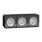Schneider Electric MUR Anthracite Plug Socket, 2 Poles, 16A, Schuko